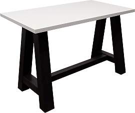 Bartisch MÄUSBACHER, weiß (schwarzstahl, weiß
