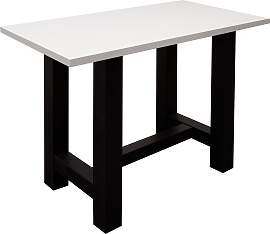 Bartisch MÄUSBACHER, weiß (schwarzstahl, weiß