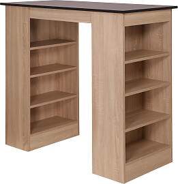 Bartisch MERLE Schwarz/Eichefarben