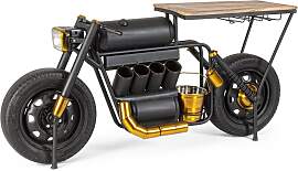 Bartisch Speed aus Mangoholz und Metall,