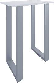 Bartisch Xona ca. 80x102x50 cm Weiß/Silber