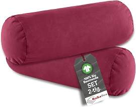 BaSaTex Bio Kissenbezüge für Nackenrolle 40x15