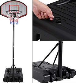 Basketballkorb höhenverstellbar 205-305cm mit