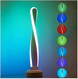 BASRAE Tischlampe RGB Farbwechsel Moderne LED
