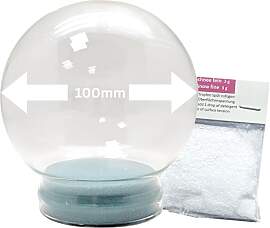 Bastel Schneekugel Ersatzglas m. 1 x Schnee | DIY