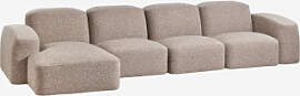 Bastian 4-teiliges Chaiselongue-modulsofa