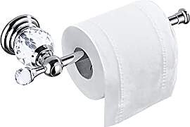 BATHSIR Toilettenpapierhalter, Chrom, Kristall,