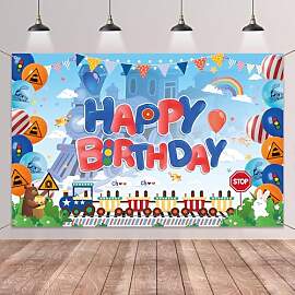 batnite Zug Geburtstagsdeko Banner Kinder -
