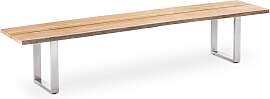 Baumbank Solid Profilkufe Edelstahl - 280 cm