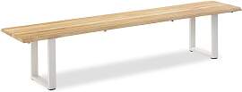 Baumbank Solid Profilkufe ivory - 280 cm