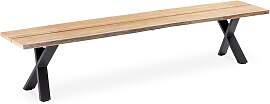 Baumbank Solid X-Gestell Aluminium - 240 cm
