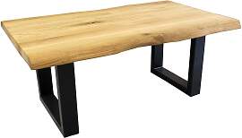 Baumkante-Couchtisch Eiche massiv