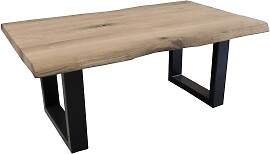 Baumkante-Couchtisch Wildeiche White Washed