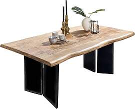 Baumkantentisch SIT, beige (natur, schwarz,