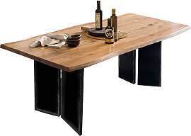 Baumkantentisch SIT, beige (natur, schwarz,
