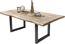 Baumkantentisch SIT, braun (natur, antikschwarz,