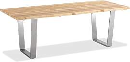 Baumtisch Solid Trapezkufe Edelstahl - 240 x 95 cm