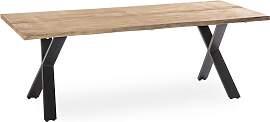 Baumtisch Solid X-Gestell anthrazit - 220 x 95 cm