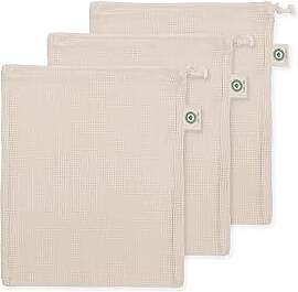 Baumwoll-Mesh-Wäschesäcke - 3 Pack Große Beutel 