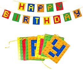 Bausteine - Geburtstagsgirlande - Happy Birthday