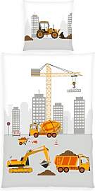 Baustelle Bettwäsche, Kopfkissenbezug ca. 80x80