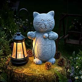 Bazcuka Gartenfiguren für Außen mit Solar