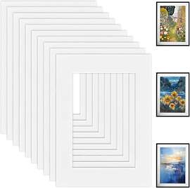 BaZuyunMd Passepartout, 10 Stück, Weiß, A4