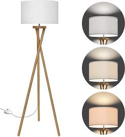 BBHome Stehlampe Wohnzimmer Holz, Stehlampe