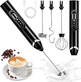 BBLTIFF Milchaufschäumer Stab, 3 Gang USB-C