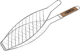 BBQ Fischgrill 58 x 14 cm Stahl silber