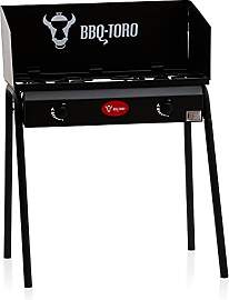 BBQ-Toro Gas Grilltisch mit Windschutz | Gusseisen 