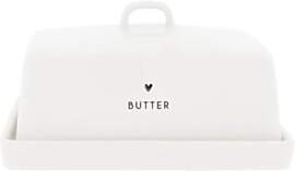 BC Butterdose BUTTER Heart Keramik weiß schwarz