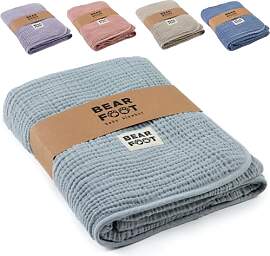 BEARFOOT Babydecke - Musselin Fleecedecke