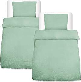 Beautissu 4tlg Seersucker Bettwäsche 135x200 cm