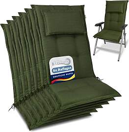 Beautissu 6er Set Premium Gartenstuhlauflage