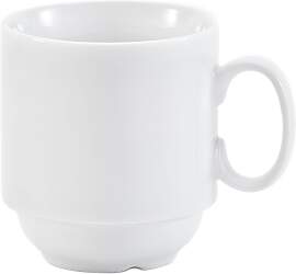 Becher VAN WELL "Trend", weiß, B:7,7cm
