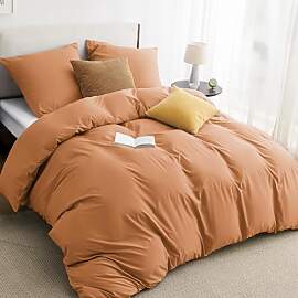 BEDSURE Bettwäsche 135x200 2teilig Orange - 1