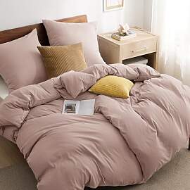 BEDSURE Bettwäsche 135x200 4teilig Rose - 2