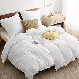 BEDSURE Bettwäsche 135x200 4teilig Weiß - 2