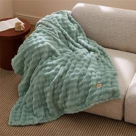 BEDSURE Kuscheldecke Flauschig Bubble Decke -