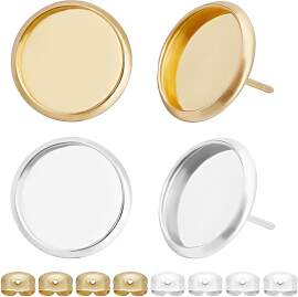 Beebeecraft 1 Box 60 Stück Cabochon Ohrstecker