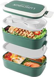 Beeptrum Bento Lunch Box stapelbar, 1400ml