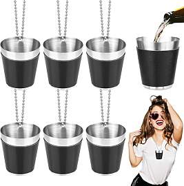 Begpoee 6 Stück Schnapsglas Edelstahl 30ml,