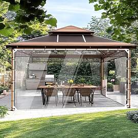 BeGrit 2m x 4m Transparente Plane mit ösen 430gsm 
