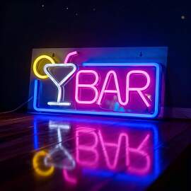Behogan LED Neon Schild: LED Werbeschild Bier Neon 