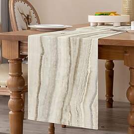 Beige Tischläufer Modern Wohnzimmer Tischläufer