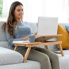 Beistell-Klapptisch aus Bambus InnovaGoods Lapwood