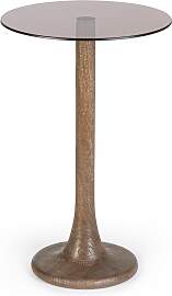 Beistelltisch Aberdeen aus Mangoholz und Glas,