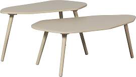 Beistelltisch Davina 2er-Set aus MDF-Holz, modern, 
