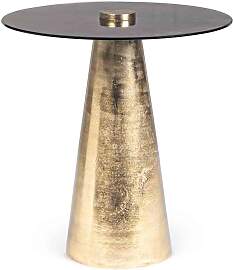 Beistelltisch Dinpal aus Aluminium und Glas,